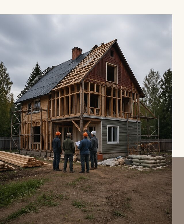 Реконструкция дачного дома в Краснокамске под ключ с проектом