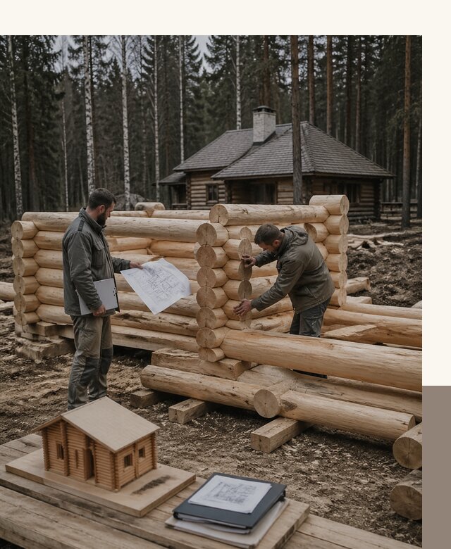 Проектирование и строительство домов из бревна в Краснокамске